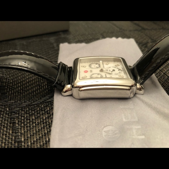 Michele Deco Diamond Chronograph 33 mm (Black Band Included) - Picture 5 of 10